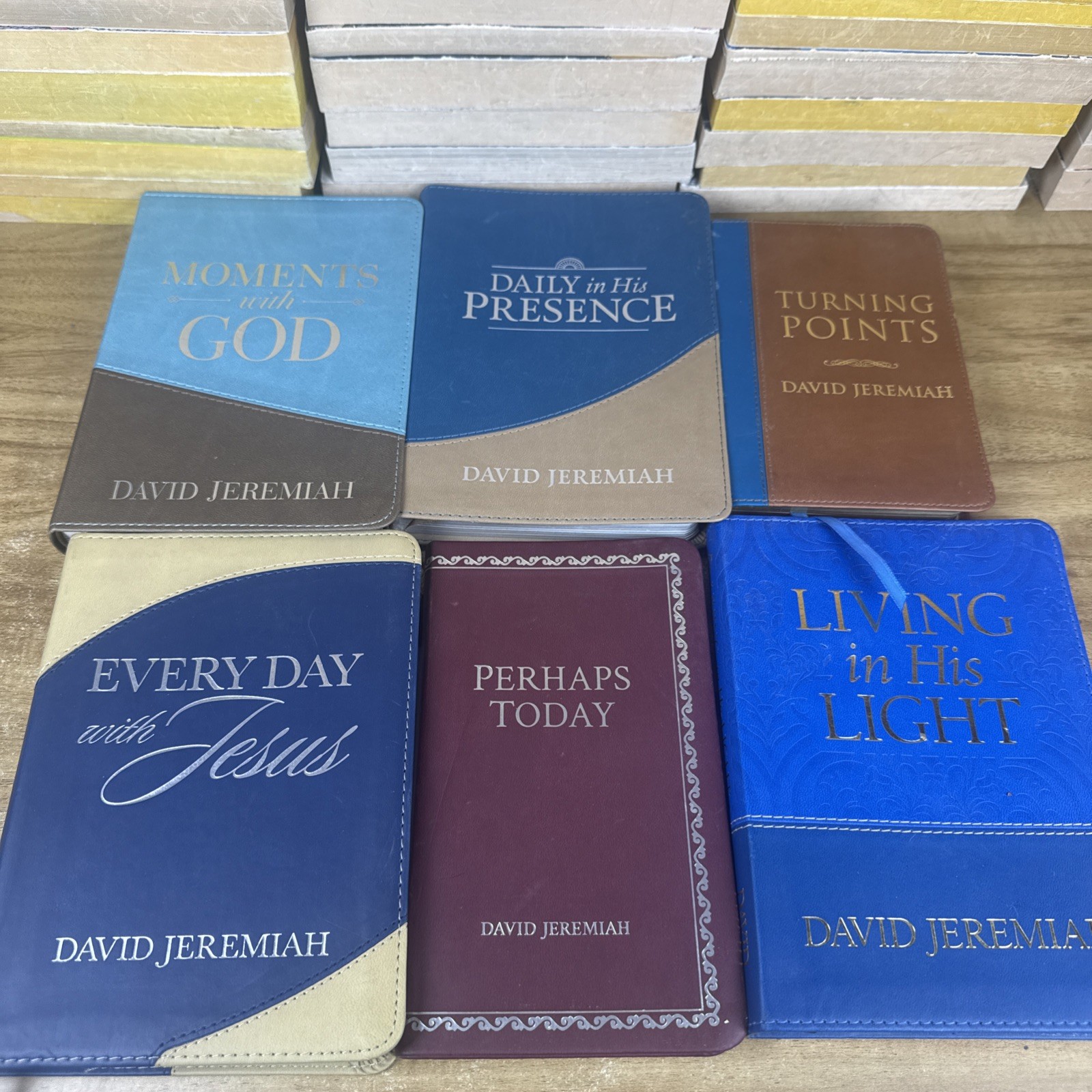 Lot of 5 David Jeremiah Leather Devotional Books Christian Set Leather READ