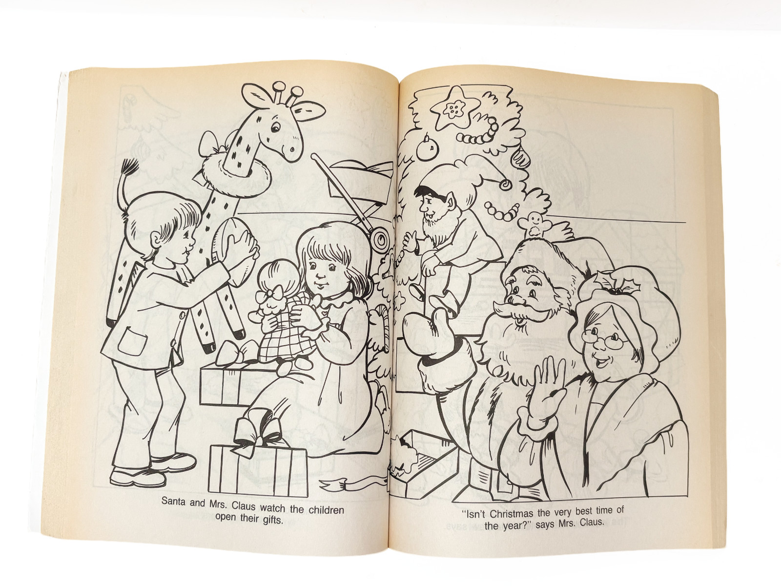 VINTAGE Santa’s Full of Fun Jumbo Coloring Book Creative Child Press UNused!