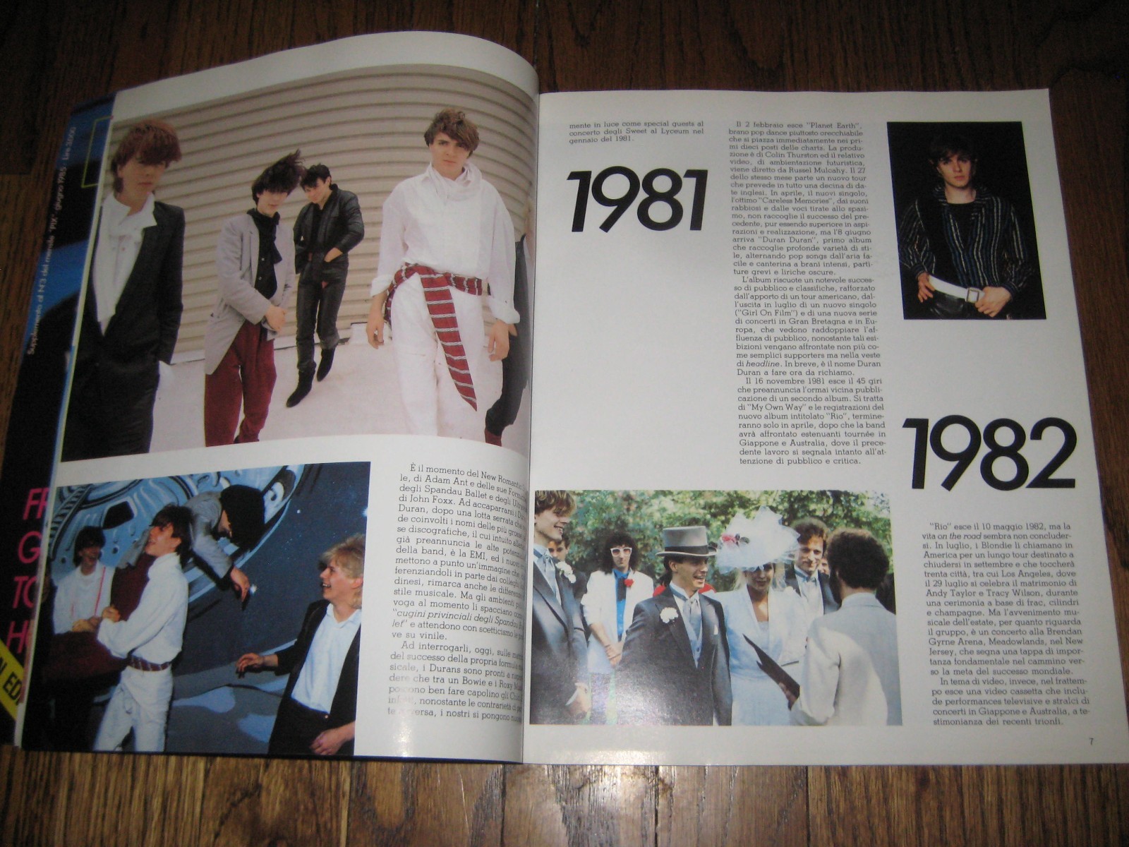 Pix Italian Magazine 85 Duran Duran Fold out Poster! A View To A Kill