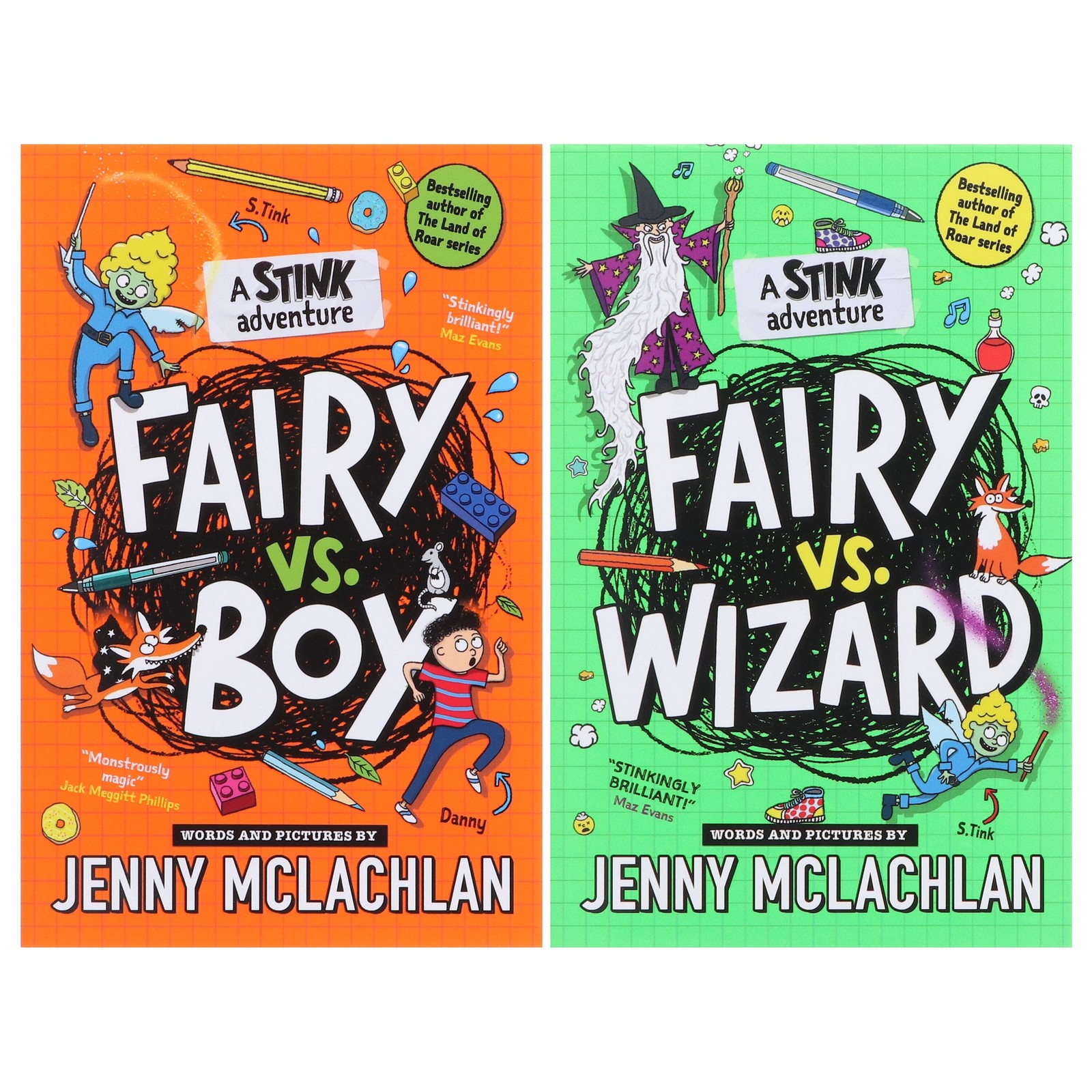A Stink Adventure Series By Jenny McLachlan illustrated 2 Books – Ages 7-11 – PB