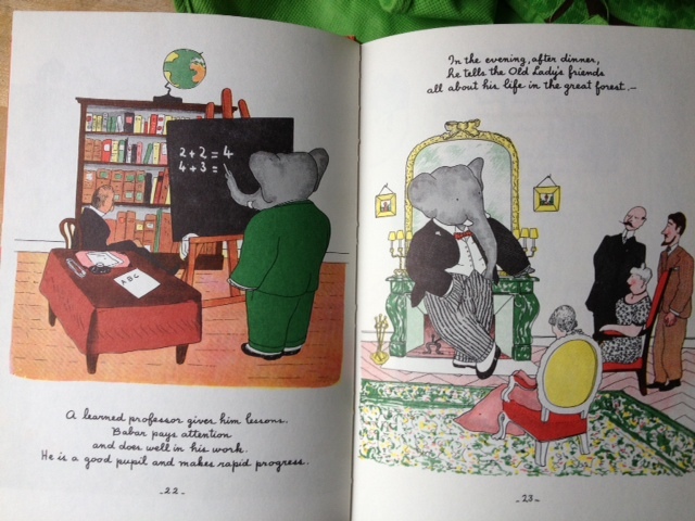 The Story of Babar The Little Elephant & Heidi Dandelion Library Dual Book