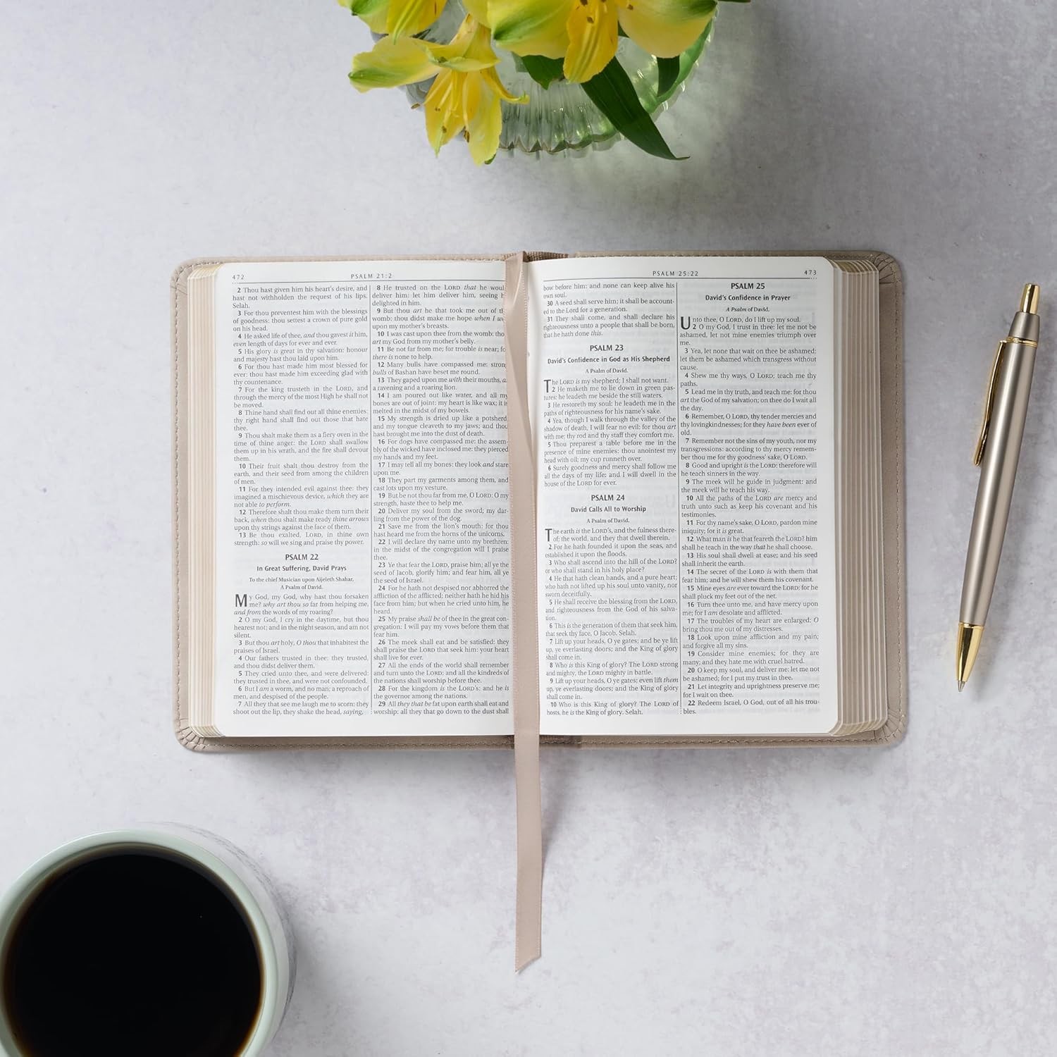Holy Bible, Compact Vegan Leather Red Letter Edition – Ribbon Marker, King James