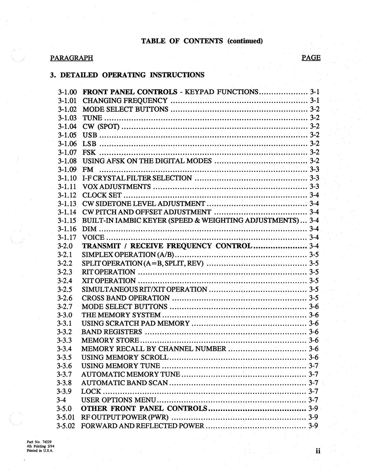 TEN TEC Omni 6 Model 563 HF Transceiver Operators Manual , FOLDOUTS