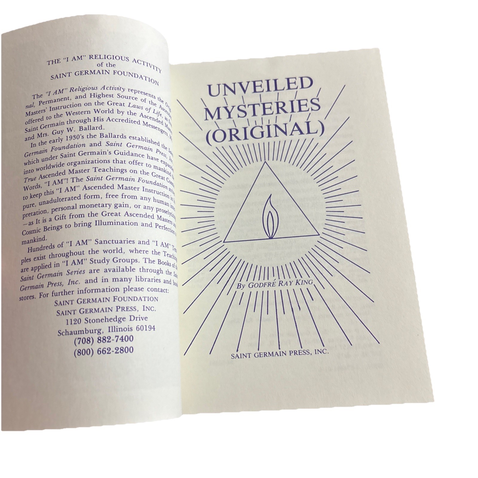 Unveiled Mysteries & The Magic Presence Godfre Ray King Saint Germain Series VG