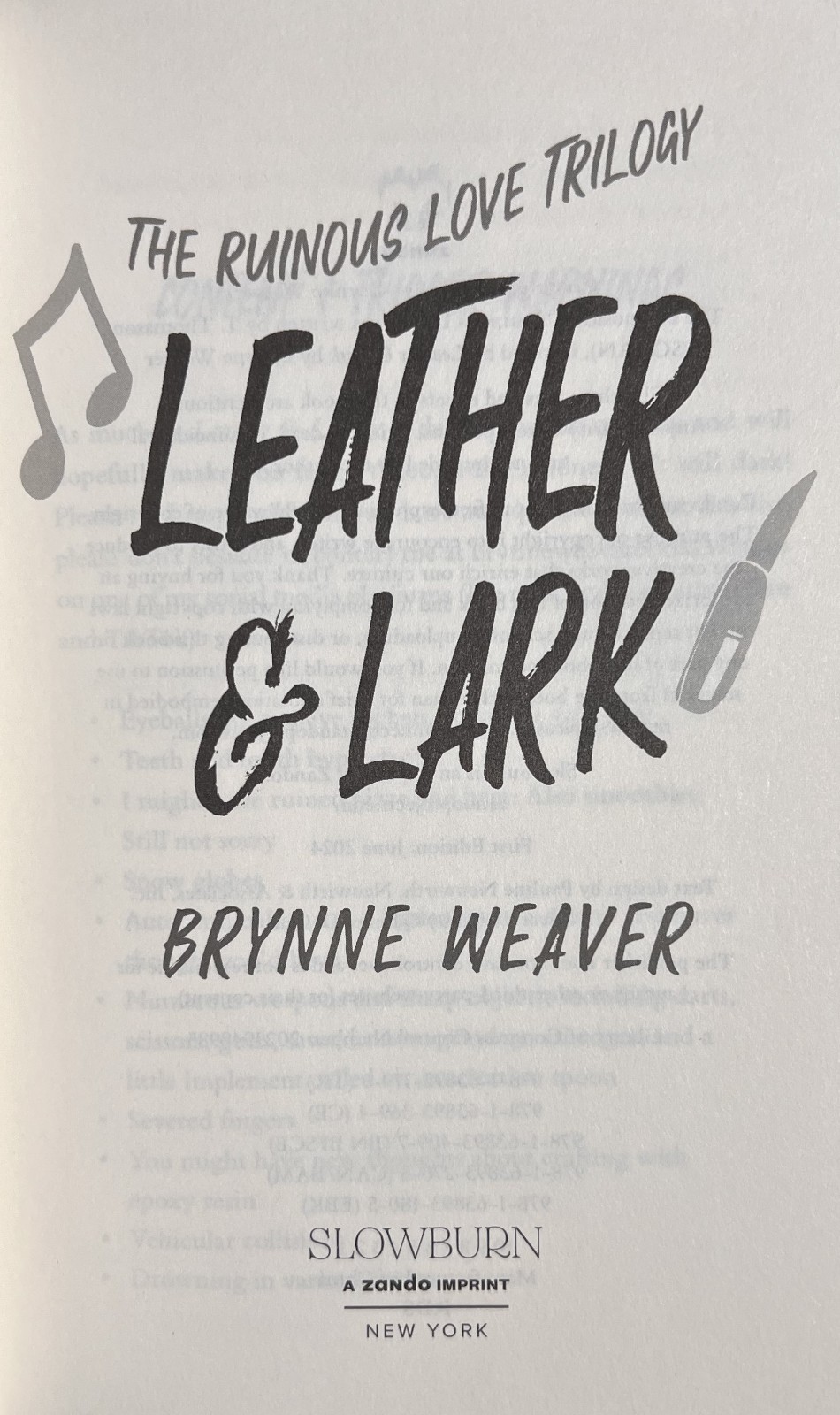 SIGNED ~ LEATHER & LARK by Brynne Weaver (2025, Hardcover) Collector’s Edition