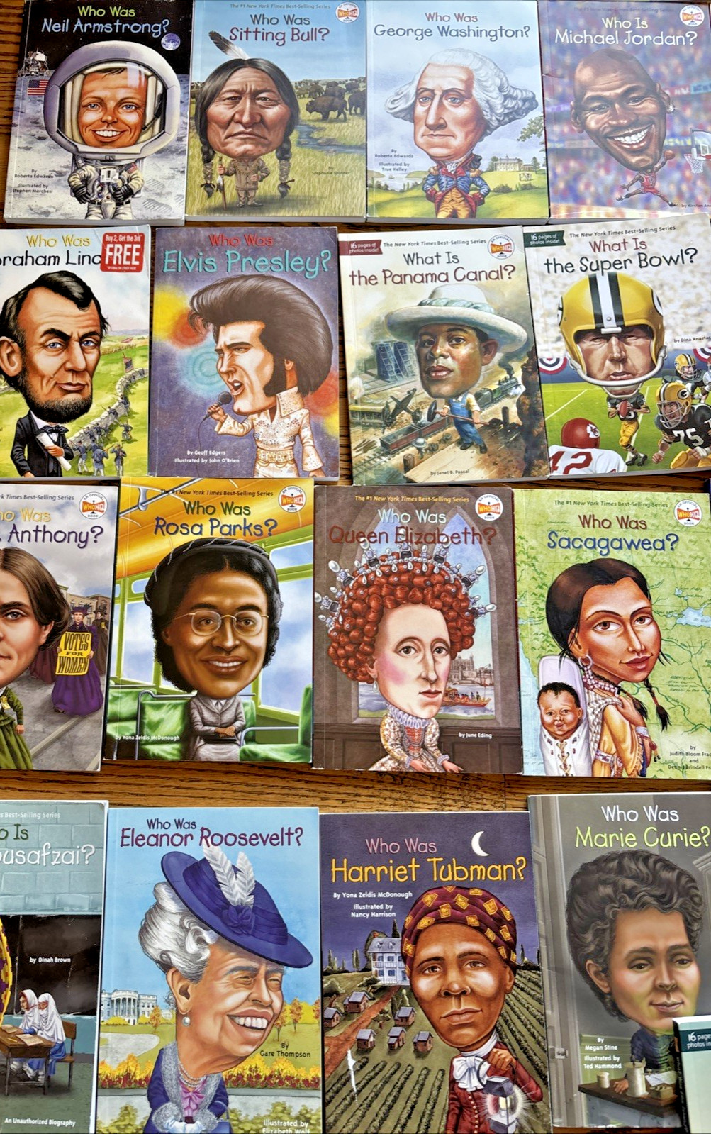 Lot of 50 Who Was / What Was / Where Is Books Biography History Homeschool Paper