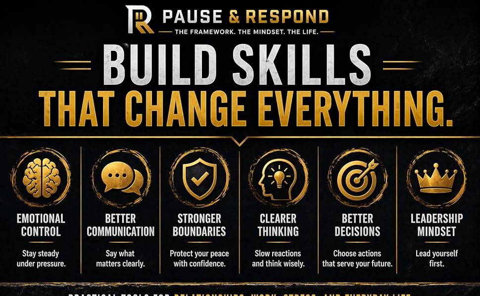 PAUSE & RESPOND: A Practical Guide to Emotional Control, Boundaries, and Bett…