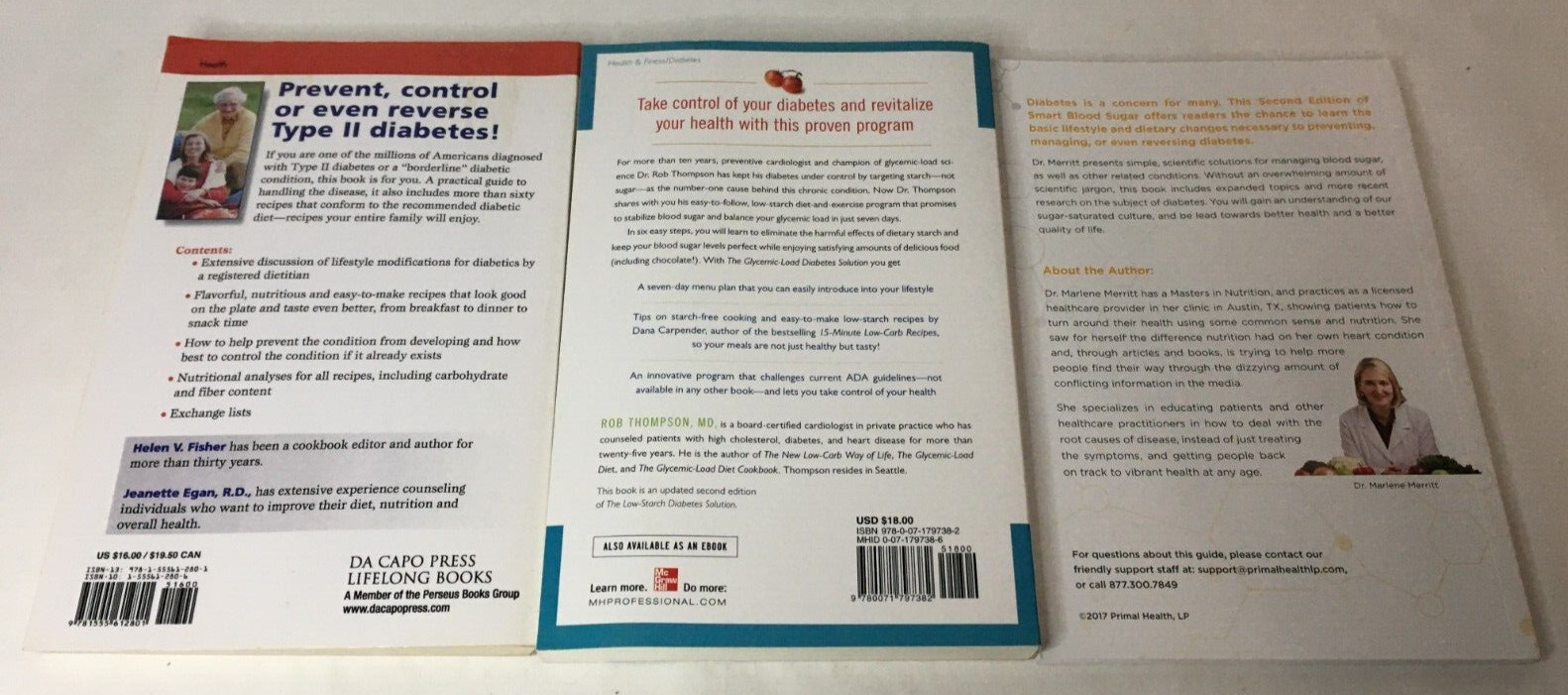 Lot of 9 DIABETES Guide Reference Books – Self Help – Health & Wellness