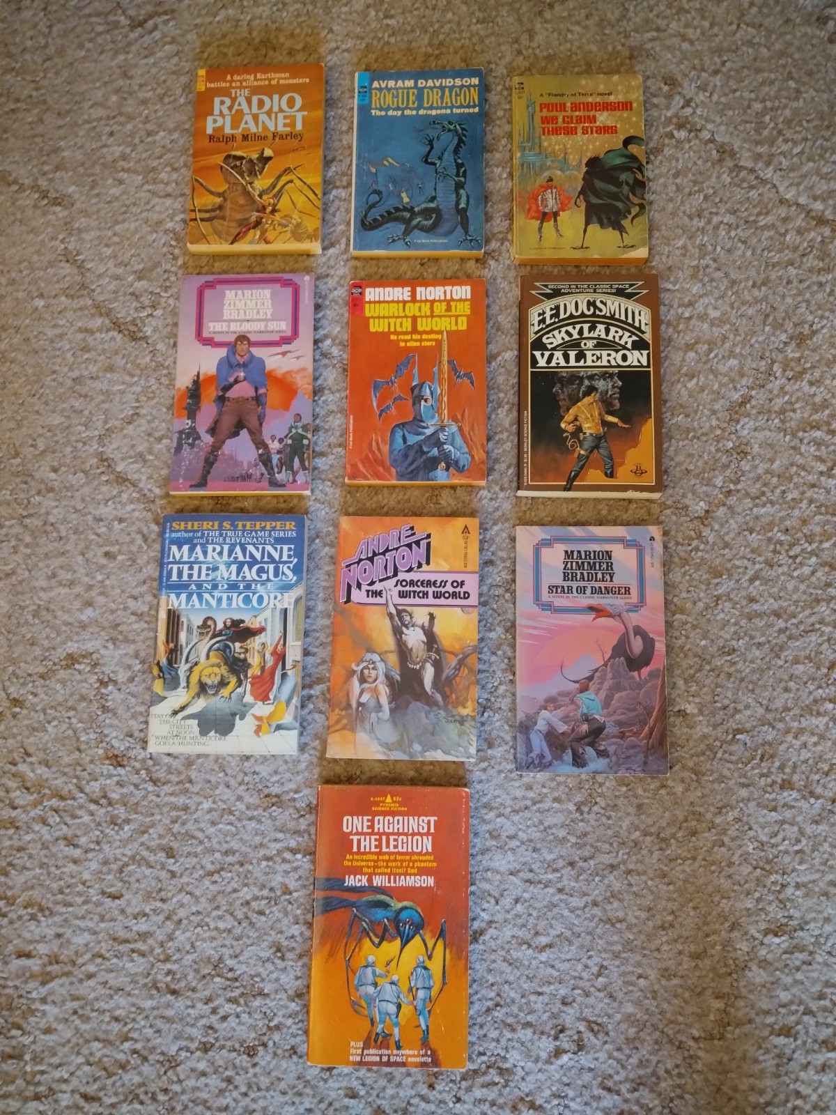 Vintage Sci-Fi Fantasy Large Paperback Book Lot Of 55 Daw,Ace,Ballantine Pyramid