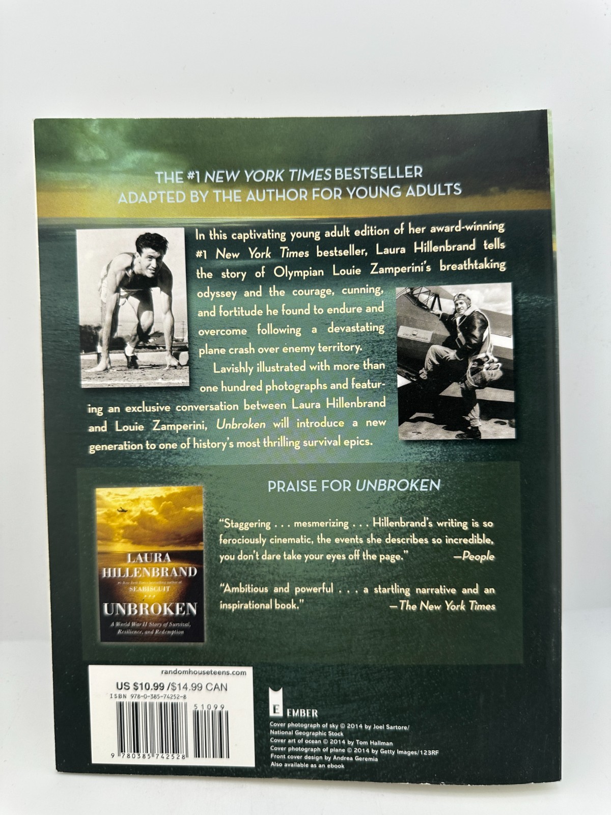 Unbroken Laura Hillenbrand YA Paperback 2017 Ember WWII Biography