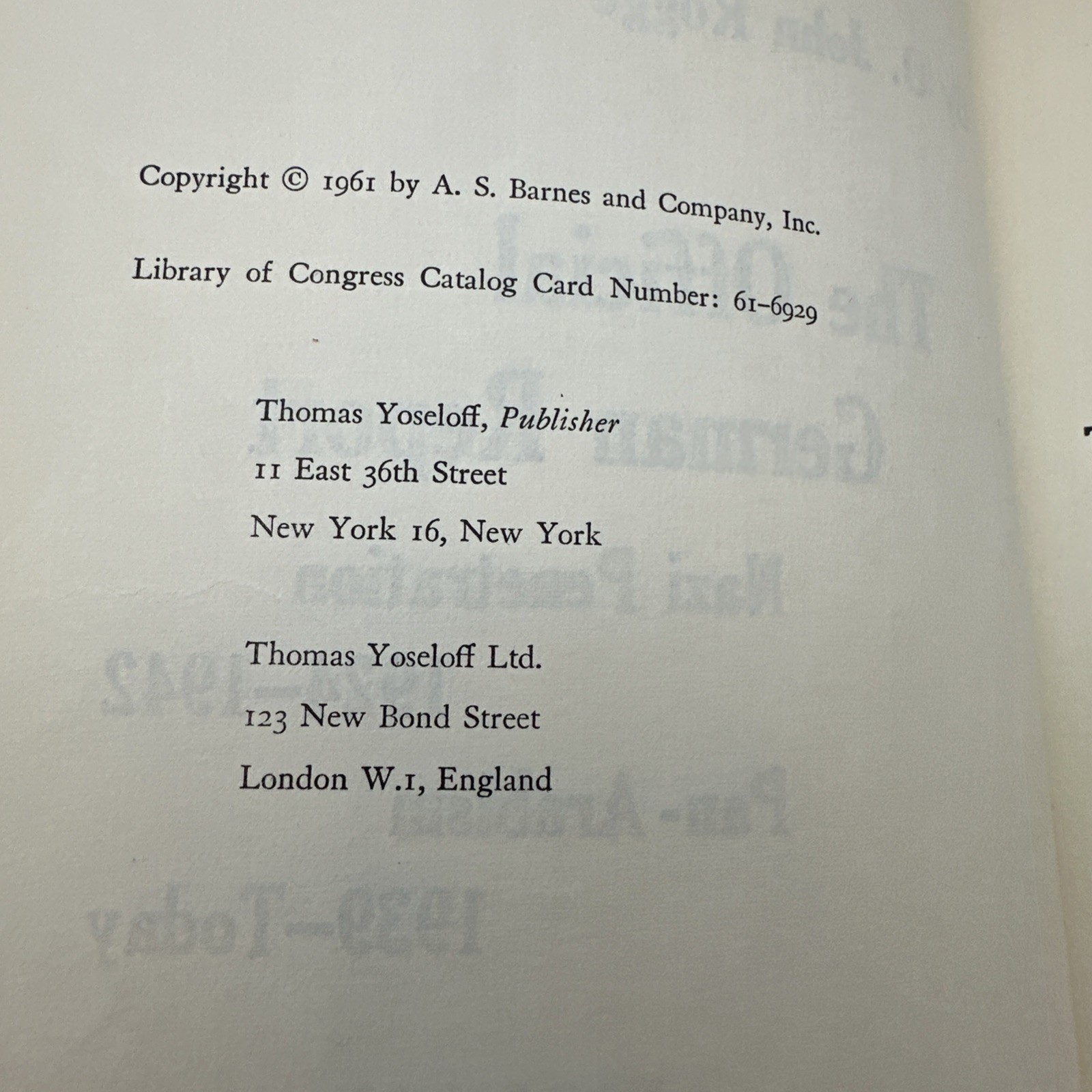 Nazi Penetration 1924-1942 Rogge 1961 1st HC WWII History (47-5