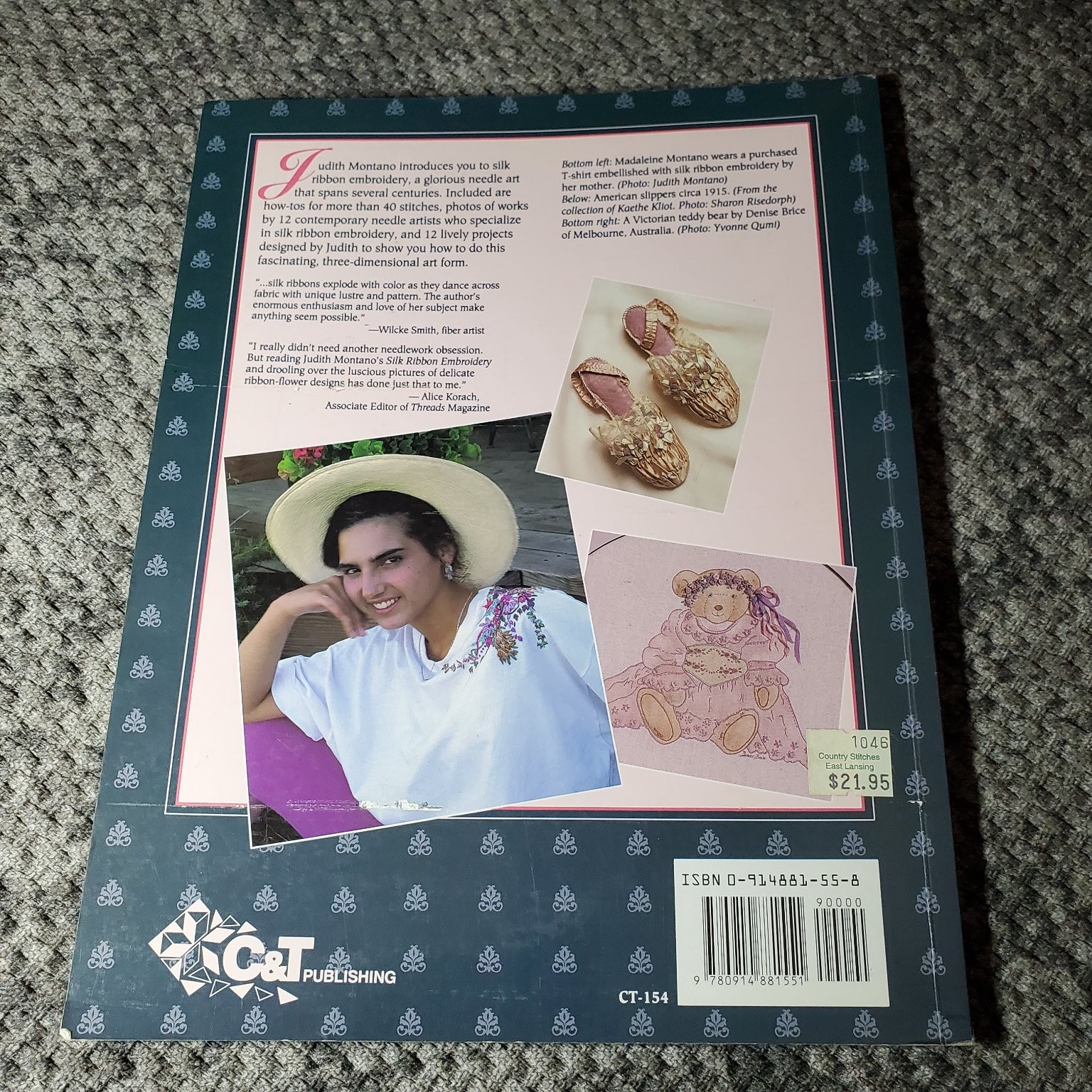 The Art of Silk Ribbon Embroidery Judith Baker Montano 1993 Craft Guide C&T