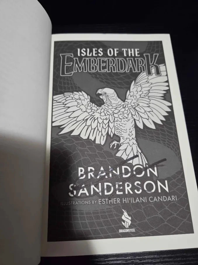 Signed Isles of the Emberdark Brandon Sanderson Dragonsteel Edition First Print