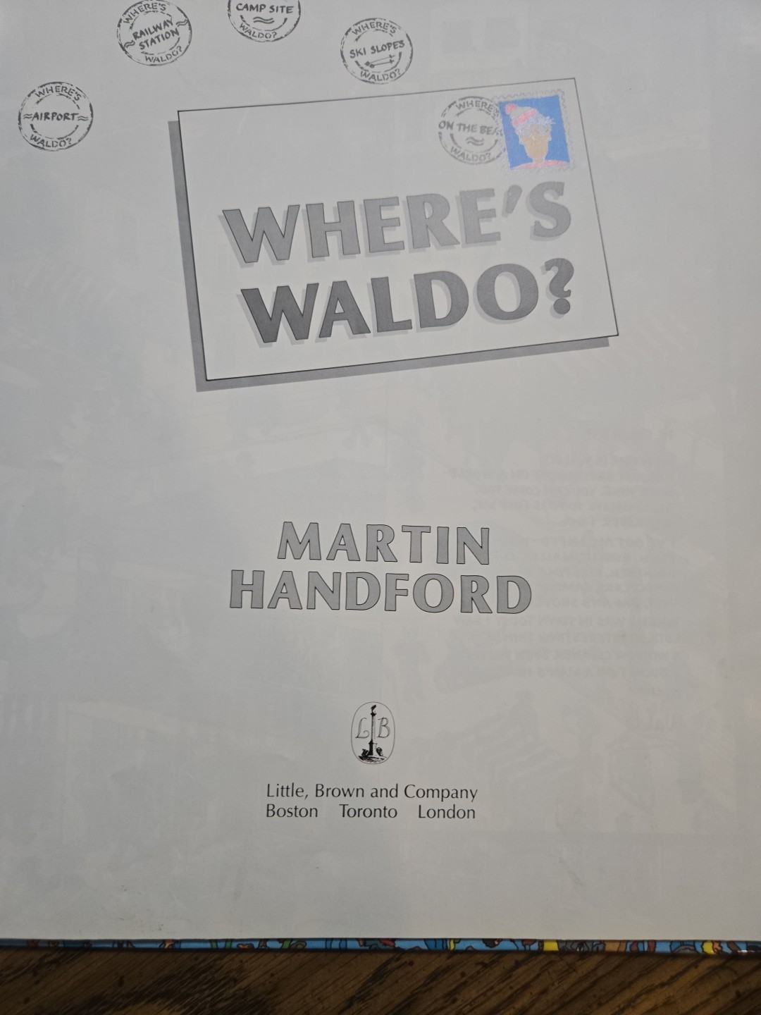 Martin Hanford. Where is Waldo? Hardcover Book 1987