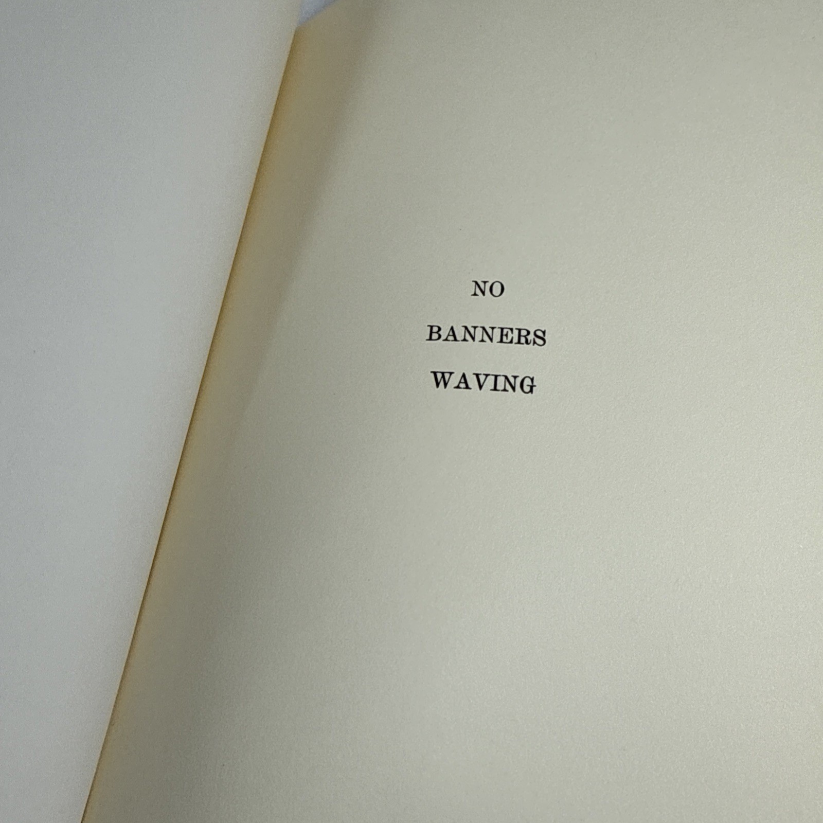 No Banners Waving First Edition SIGNED Sytha Motto Hardcover DJ