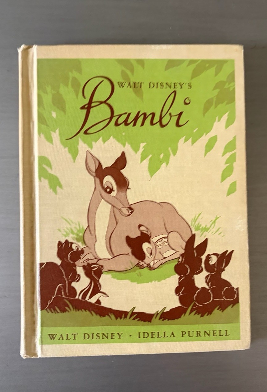 Vintage Walt Disney’s BAMBI by Idella Purnell 1944 Hardcover Color Illustrations