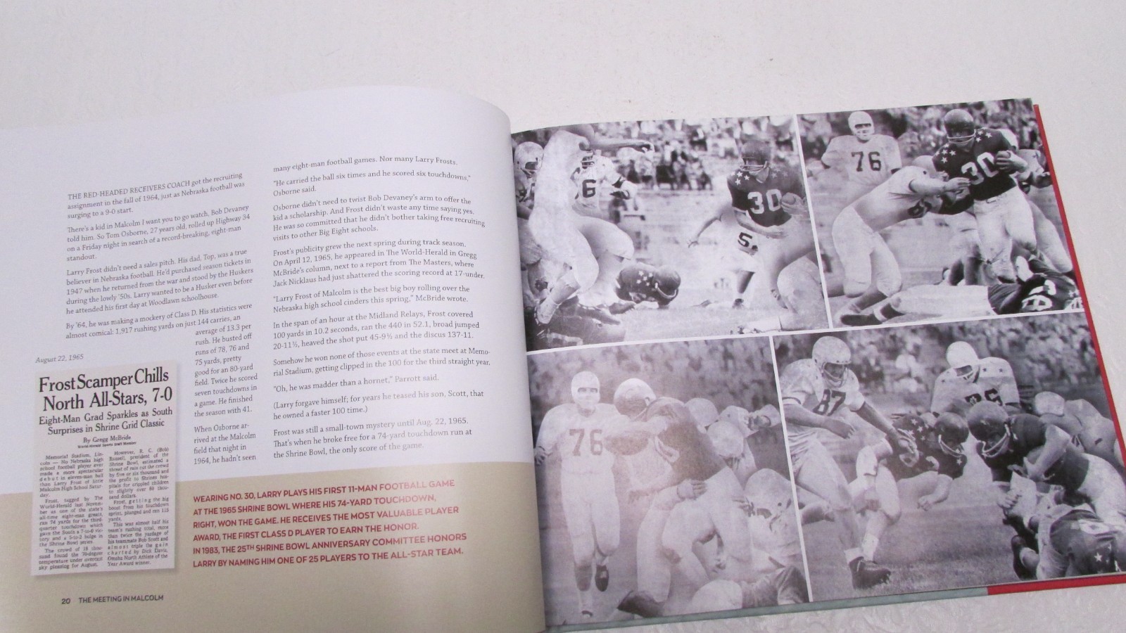 Frost A Husker’s Journey Home Illustrated Omaha World Herald HC Book