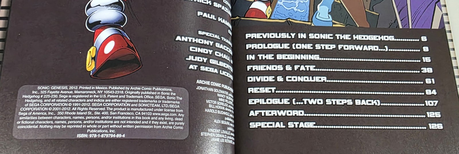 SONIC: GENESIS (Achie Comics 2012 GN Hardcover Hedgehog ~ Flynn Spaz Yardley)