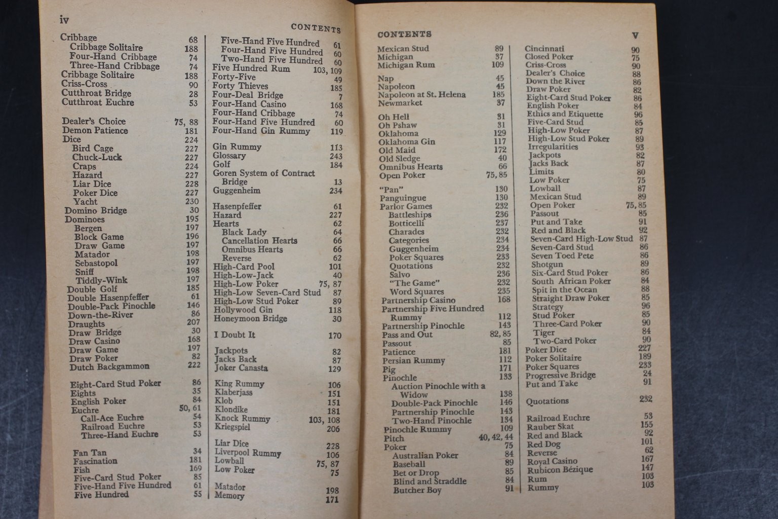 Hoyle’s Rules of Games Morehead Mott-Smith 1970 Card Board Games Guide PB