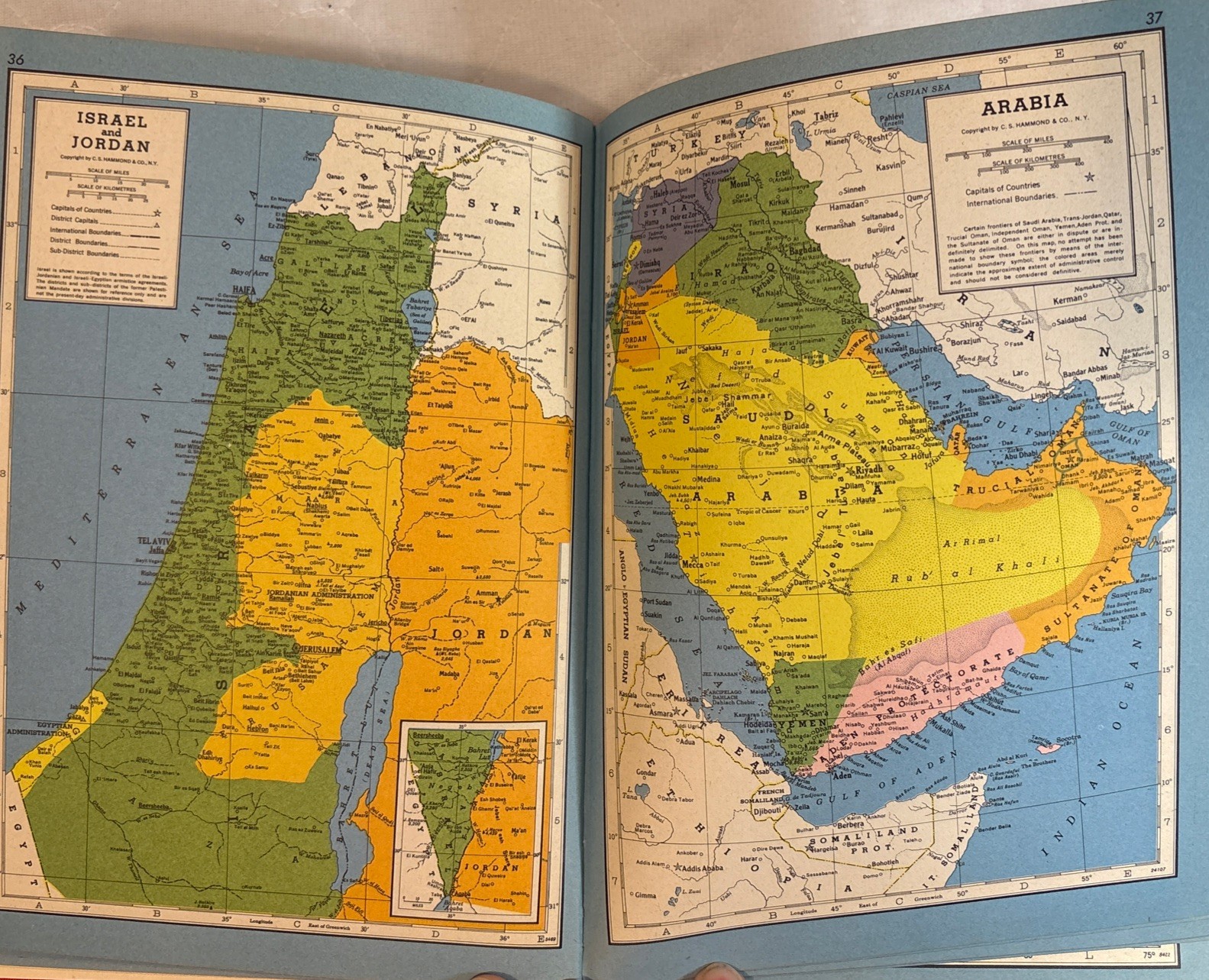 1953 Replogle World Atlas New Census Edition Hardcover