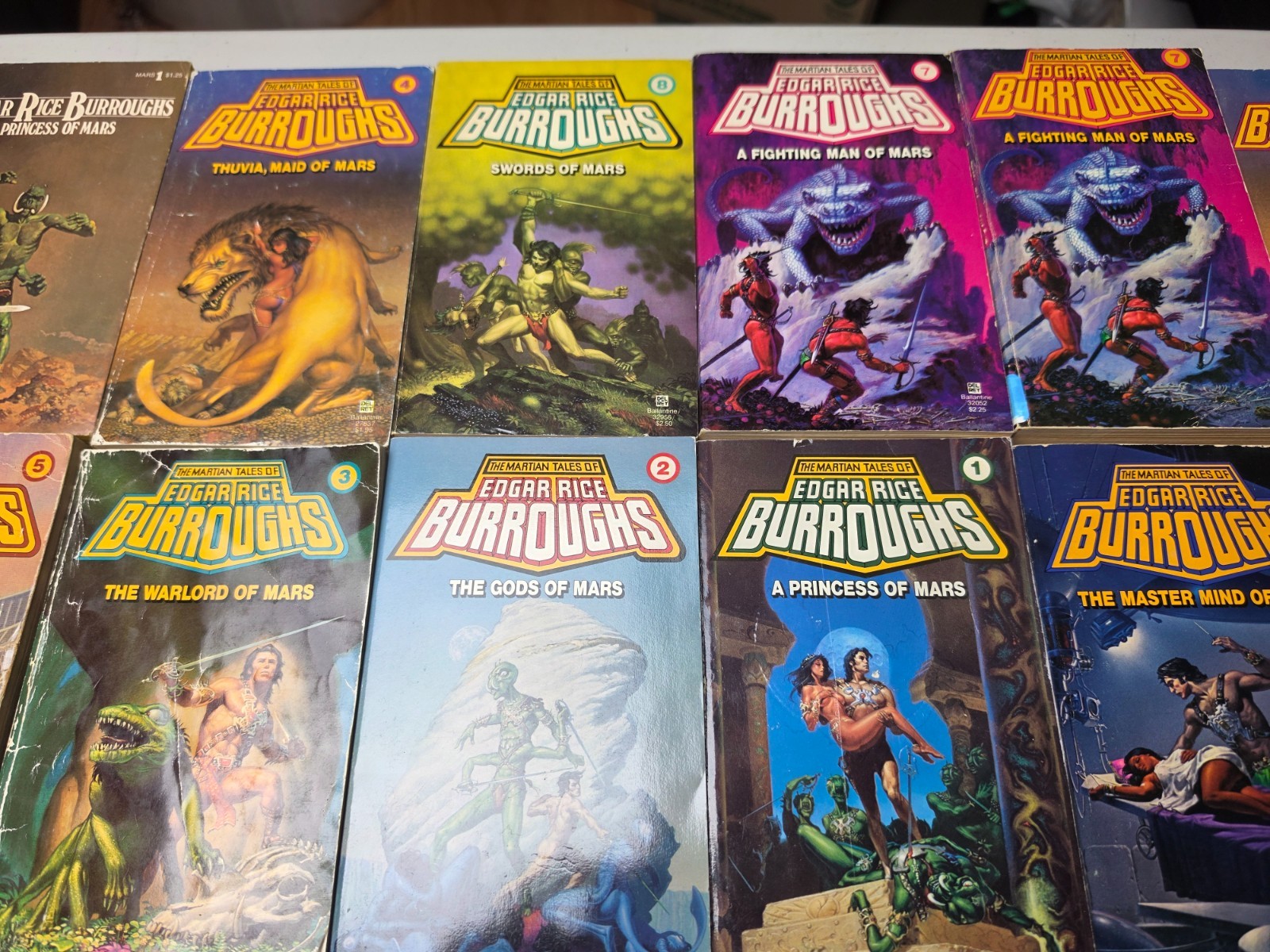 The Martian Tales of Edgar Rice Burroughs John Carter Of Mars Lot of 22 Books