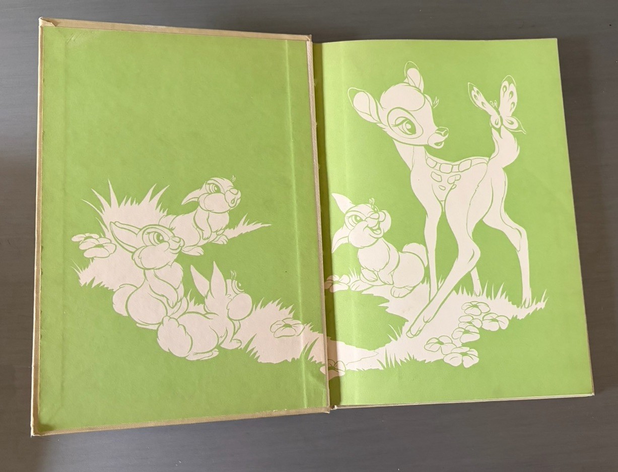 Vintage Walt Disney’s BAMBI by Idella Purnell 1944 Hardcover Color Illustrations