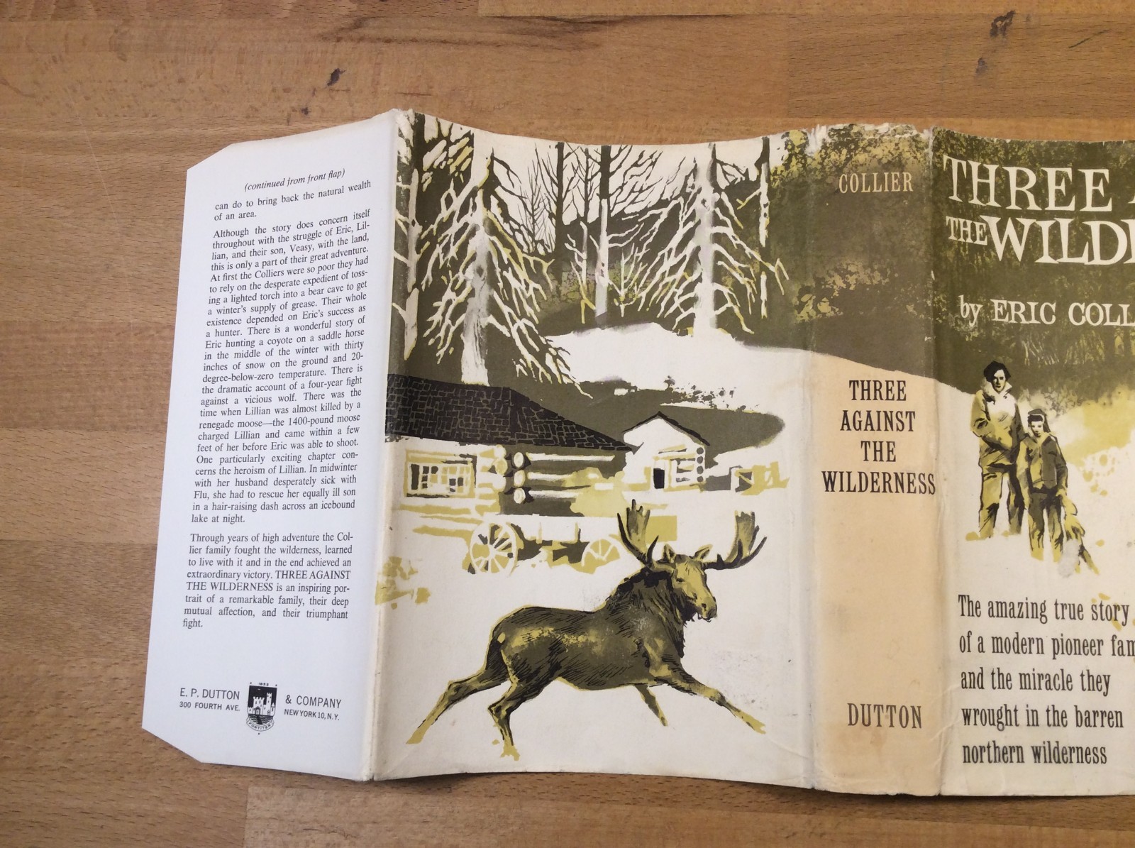 Three Against The Wilderness, Collier, 1959 Hardcover 1st Edition/1st Printing