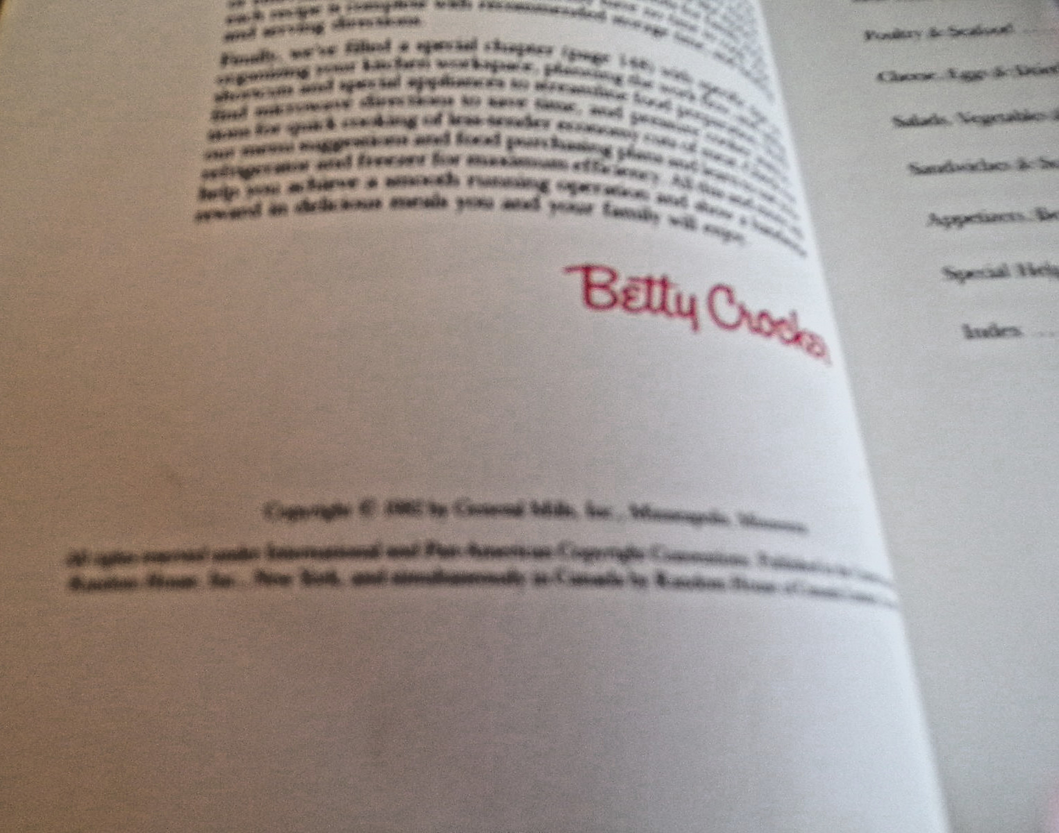 Betty Crocker’s Timesaving Cookbook Vintage 1982 Hardcover 166 Pages – Good