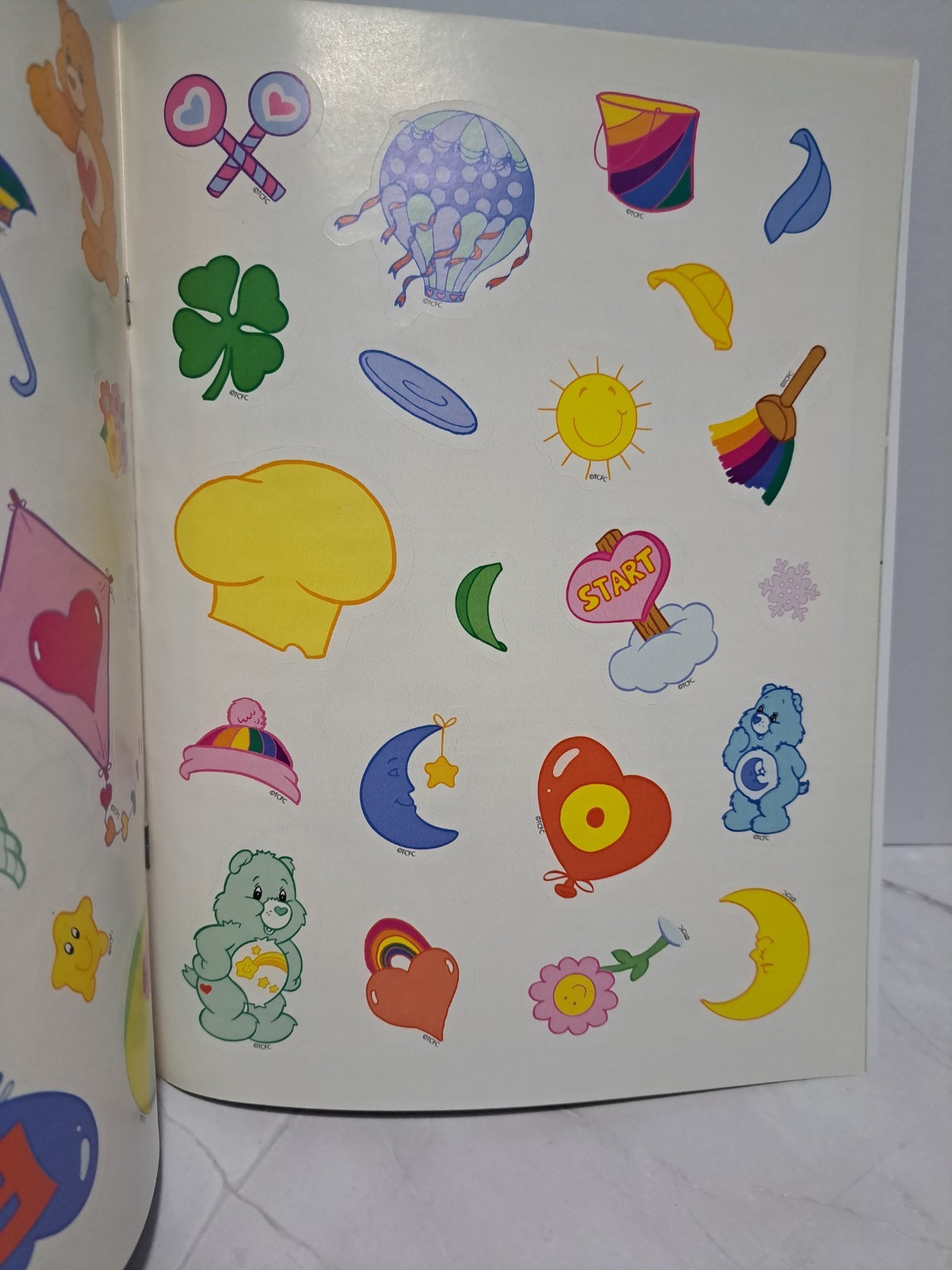 2003 Care Bears Sticker Activity Book Over The Rainbow Trail Fun Activities