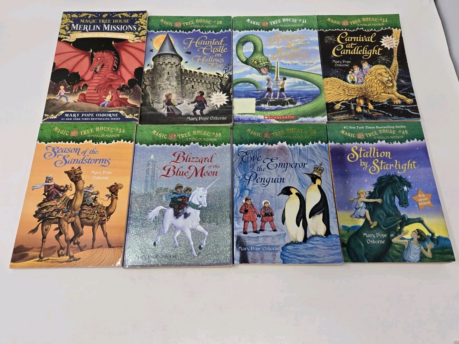MAGIC TREEHOUSE MERLIN MISSIONS PAPERBACK BOOK LOT OF 8 VARIOUS TITLES ADVENTURE