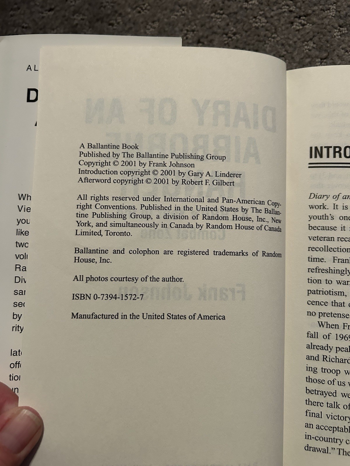 Diary of an Airborne Ranger: A LRRP’s Year in the Combat Zone by Frank Johnson.