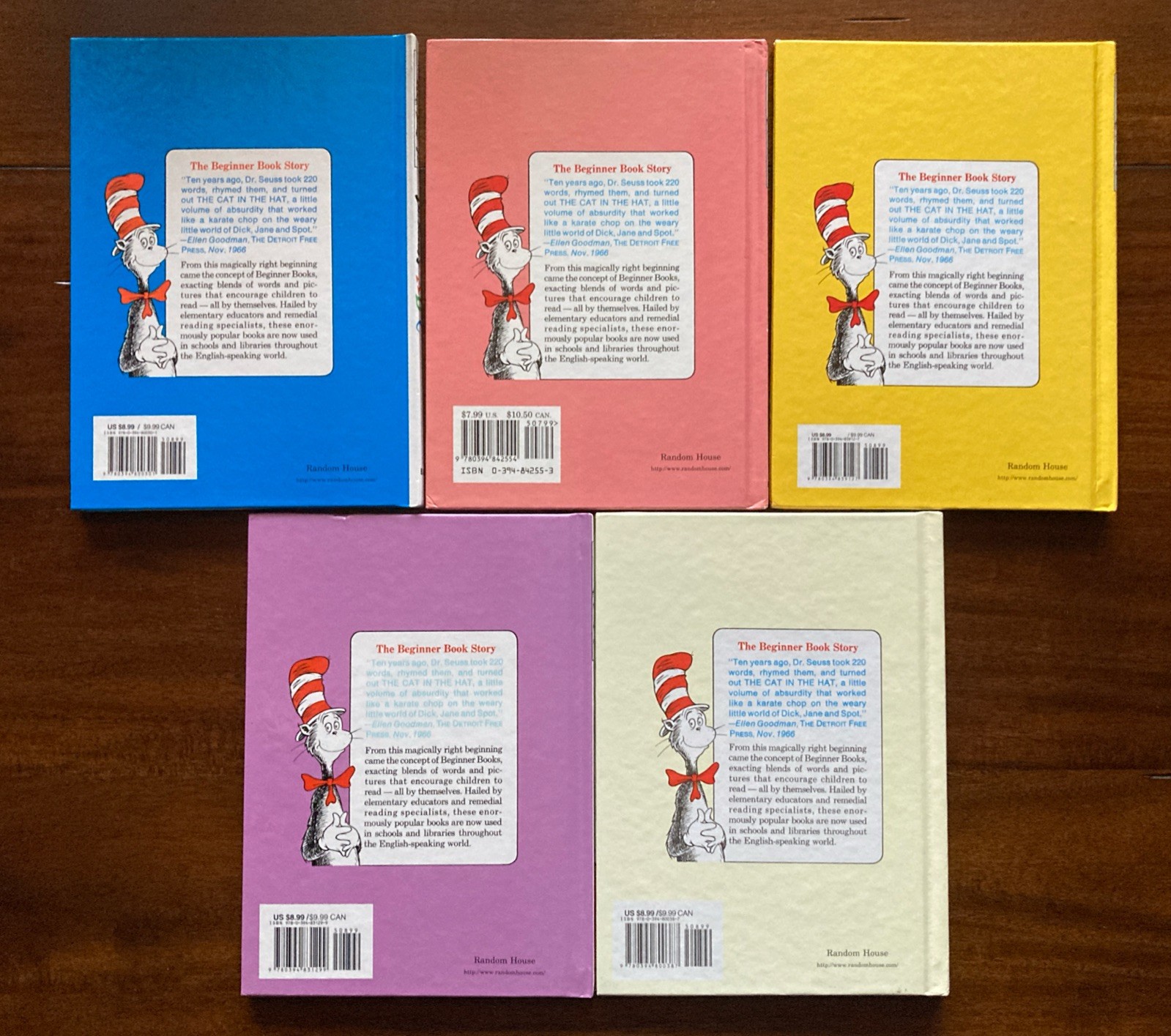 Lot Of 5 Dr Suess Beginner Books ~ Hardcover