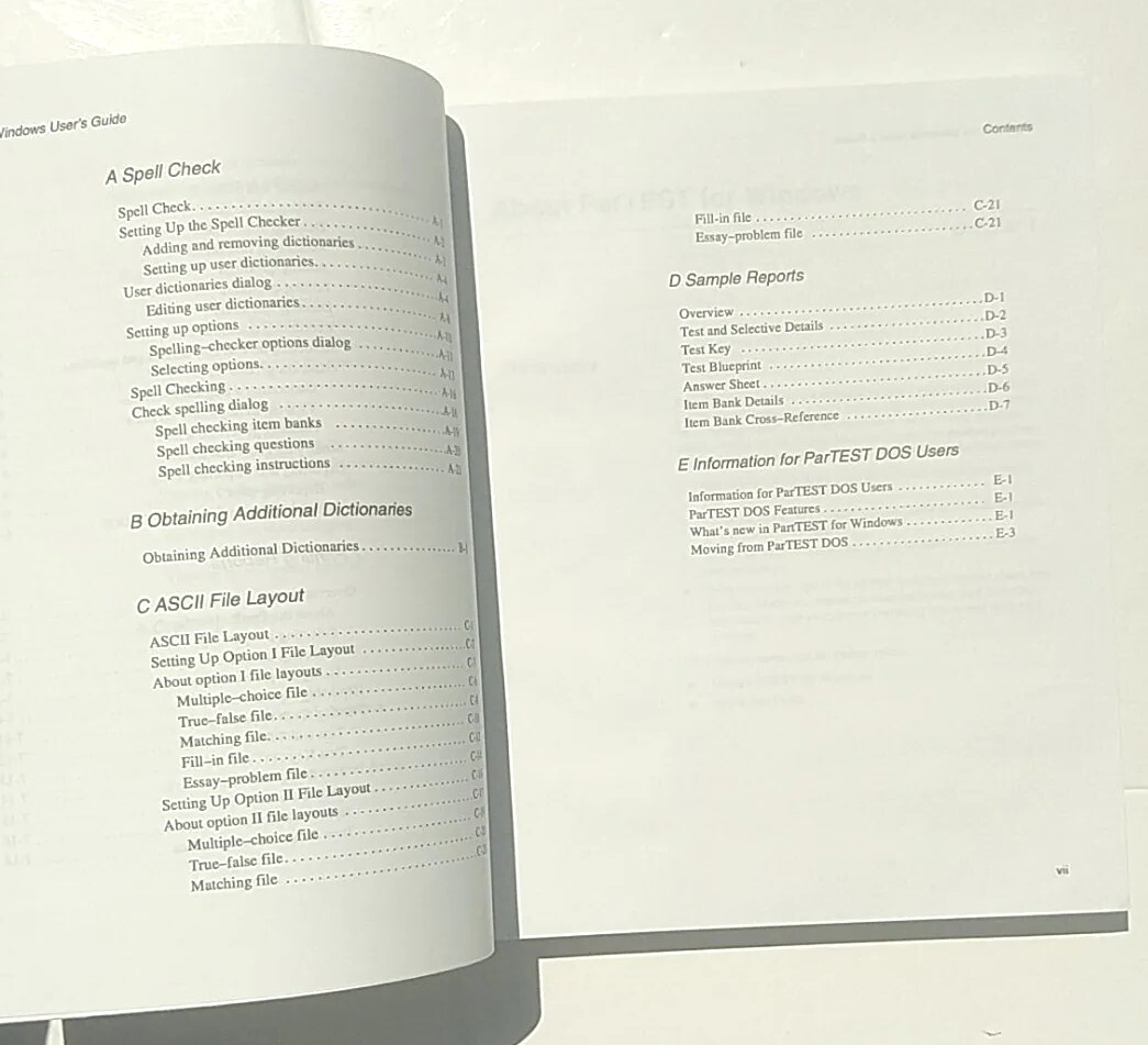 Users Guide ParTEST For Windows Item Banking & Test Generation Paperback Book
