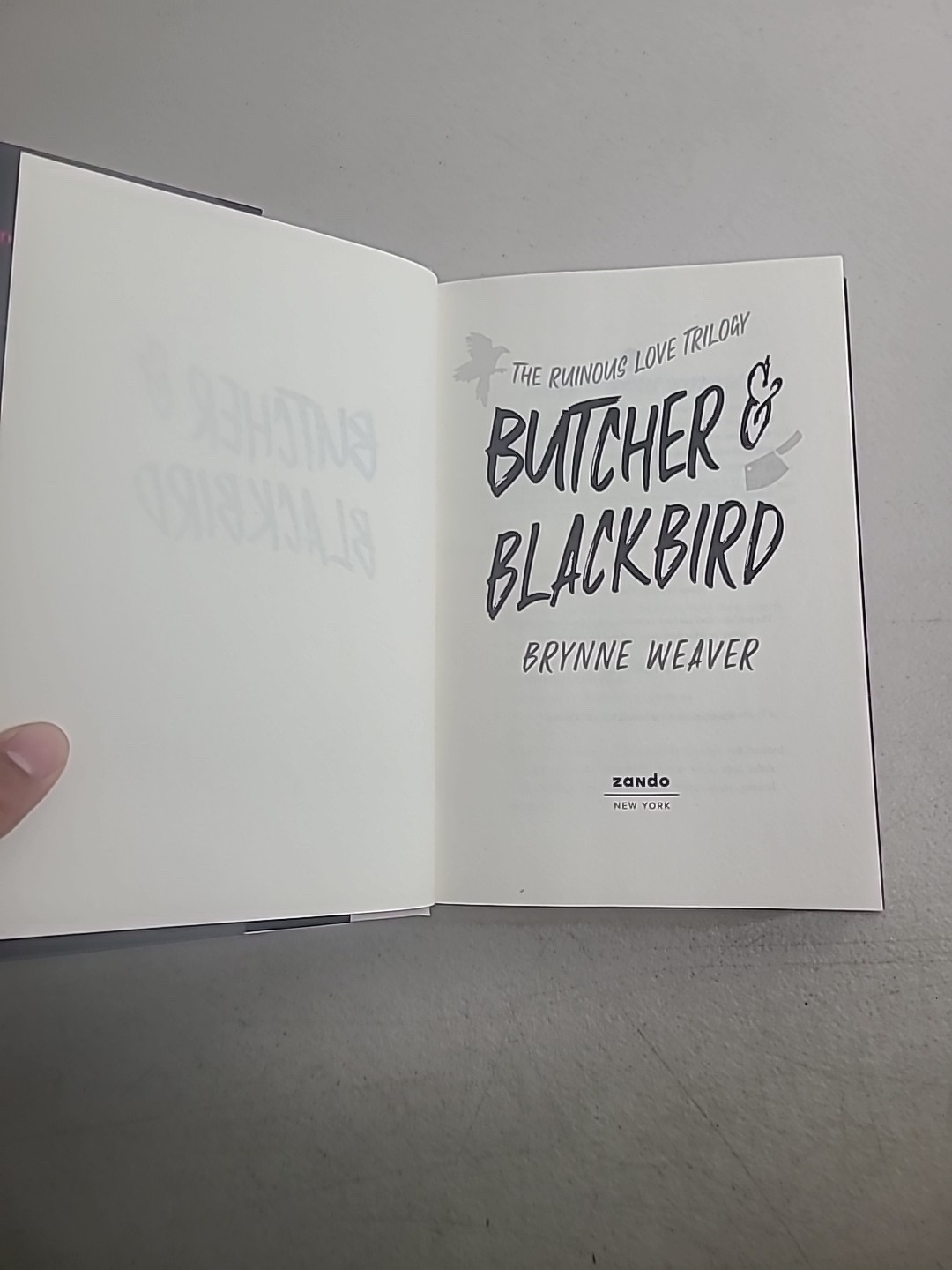 Butcher and Blackbird by Brynne Weaver BOTM Hardcover