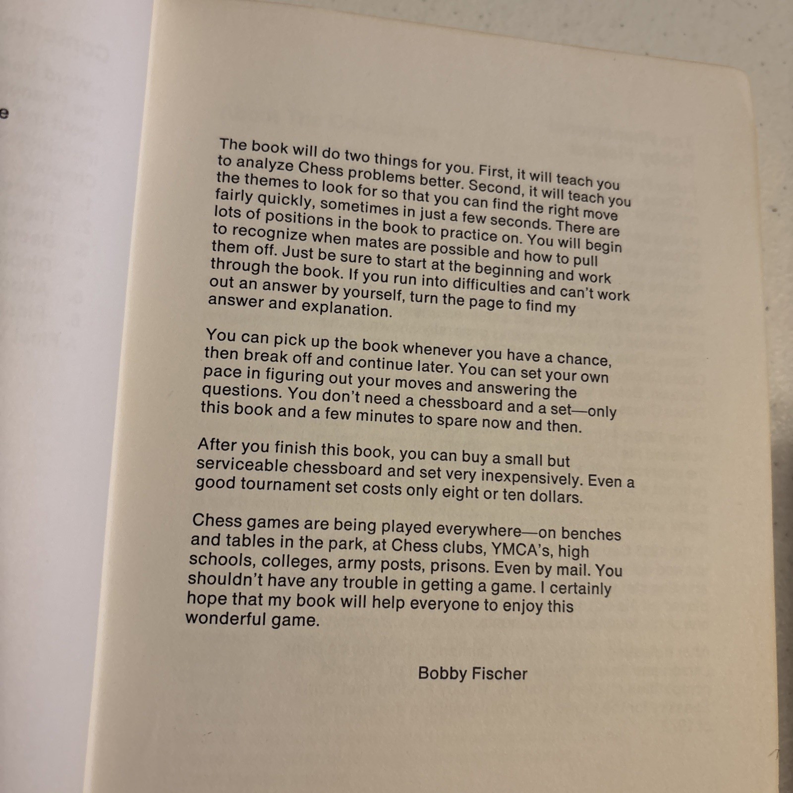 Bobby Fischer Teaches Chess Hardcover Xerox 1966 fourth printing