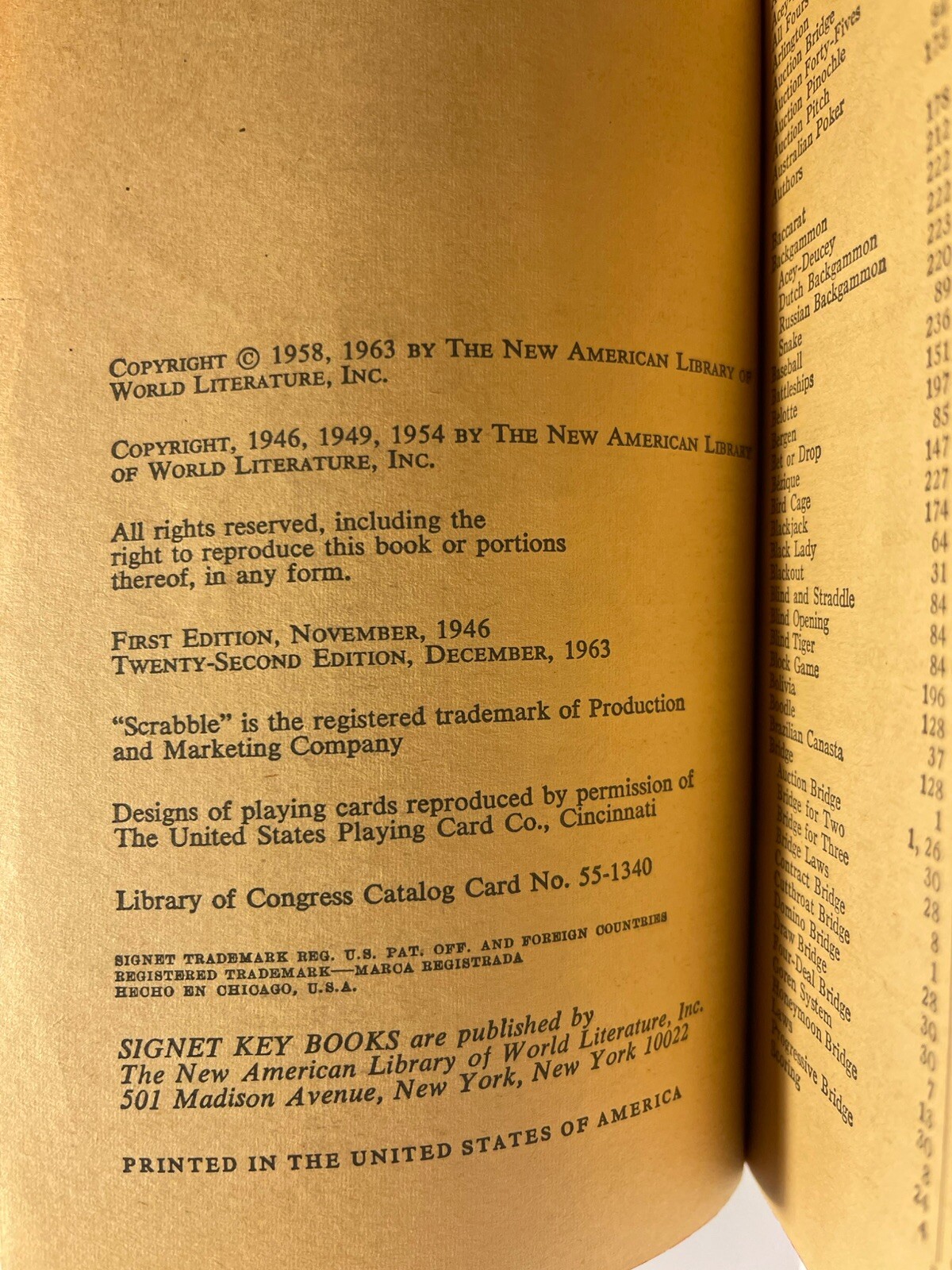 Hoyle’s Rules Of Games ~ Albert H. Morehead & Geoffrey Mott-Smith ~ 1963 (930)