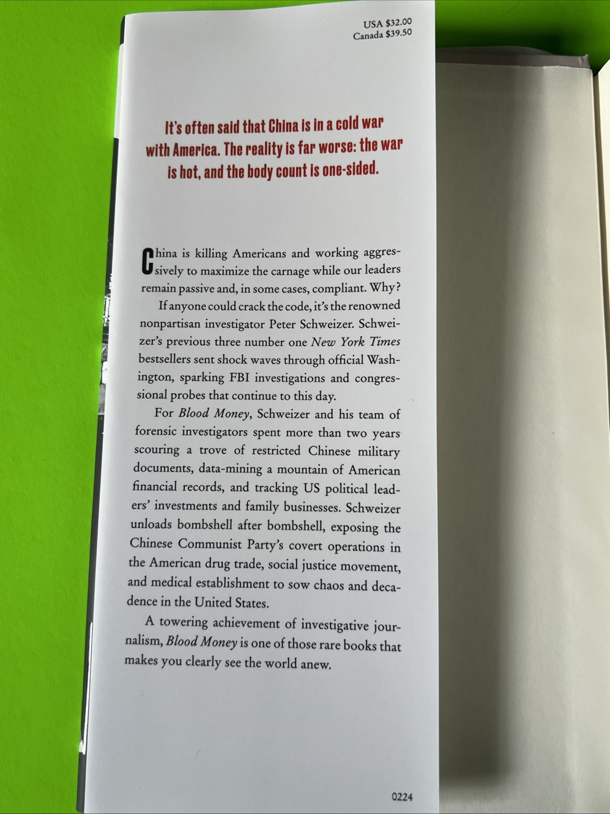 Blood Money : Why the Powerful Turn a Blind Eye While China Kills Americans…