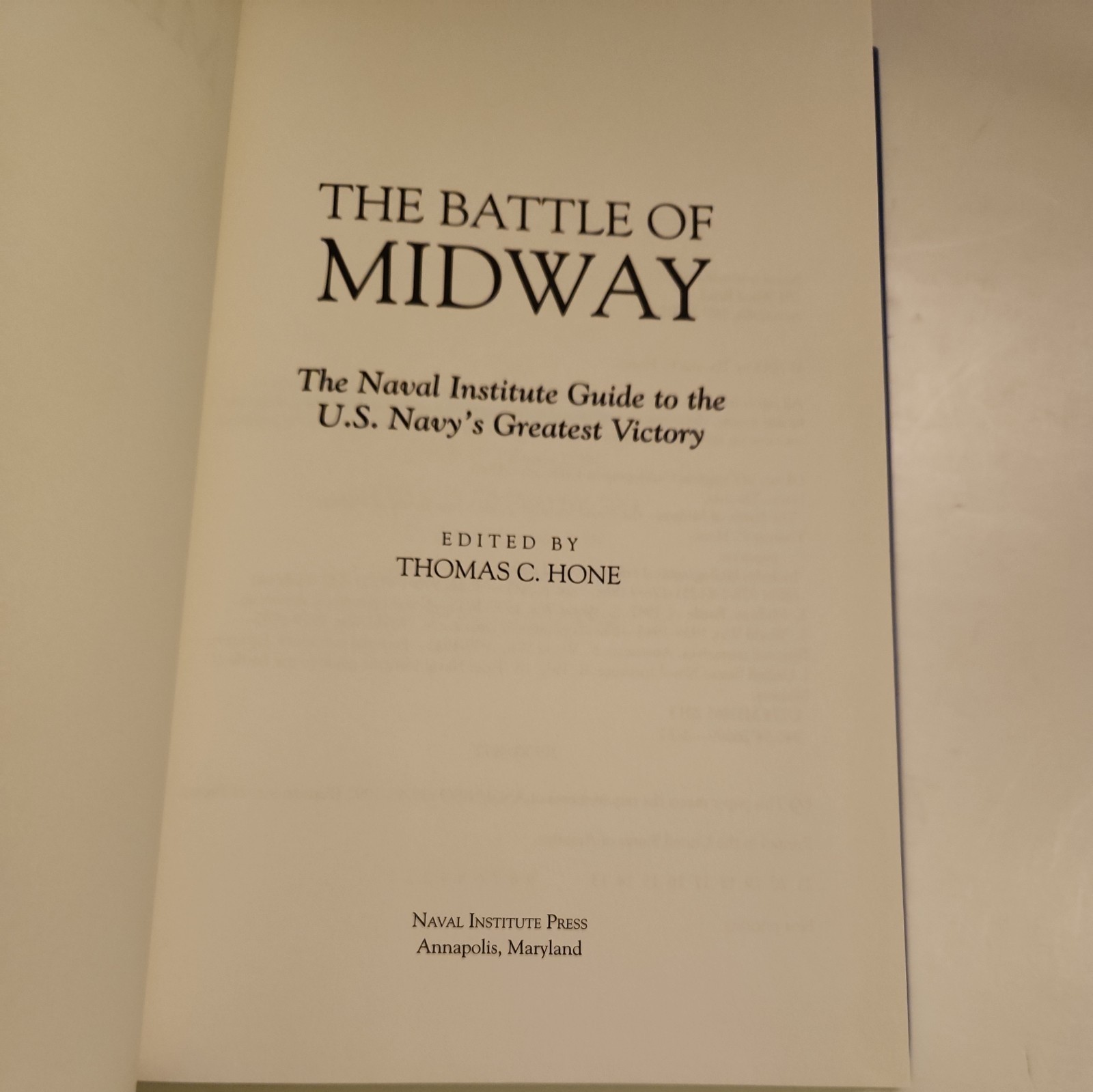 The Battle of Midway: The naval institute guide to the u.s. navy,s great victor