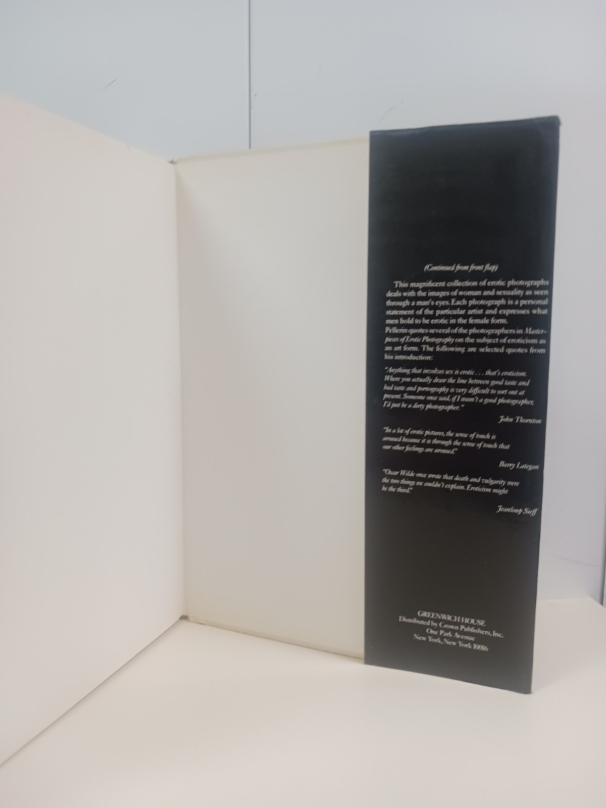 Masterpieces of Erotic Photography, Harbour House Books, 1st Ed. 1977 Hardcover