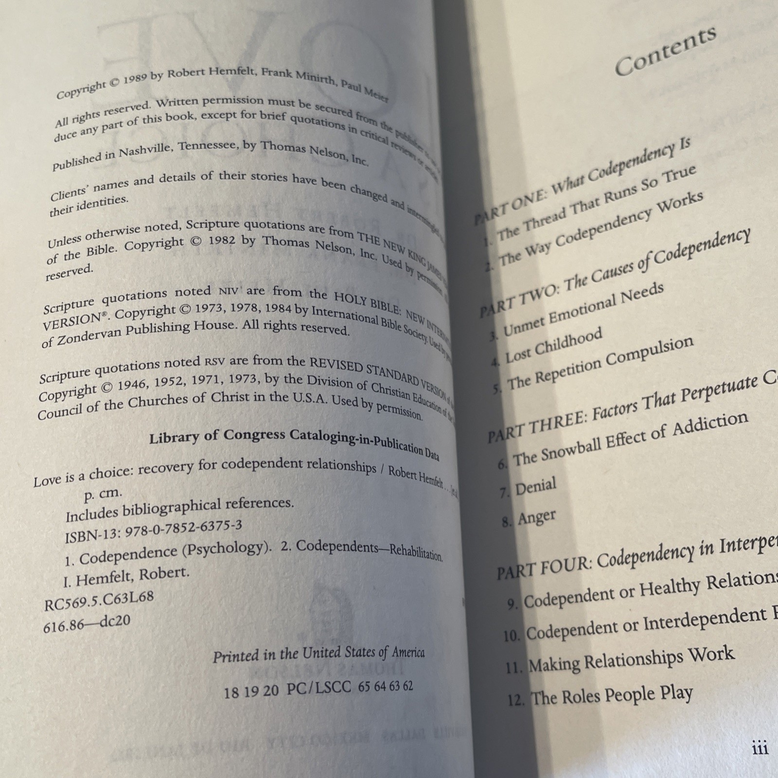 Love Is a Choice Letting Go Book & Workbook By Dr. Hemfelt, Minirth, Meier