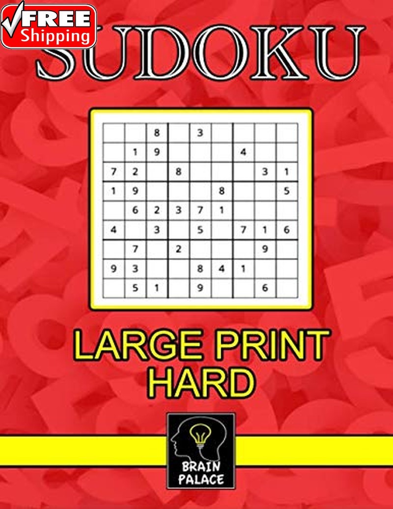 Sudoku: Large Print Hard (Large Sudoku Books) free shipping
