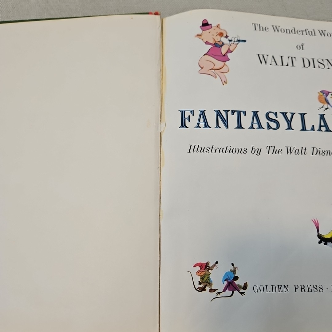 Walt Disney’s Fantasyland Wonderful Worlds 1965 Hardcover Book Golden Press