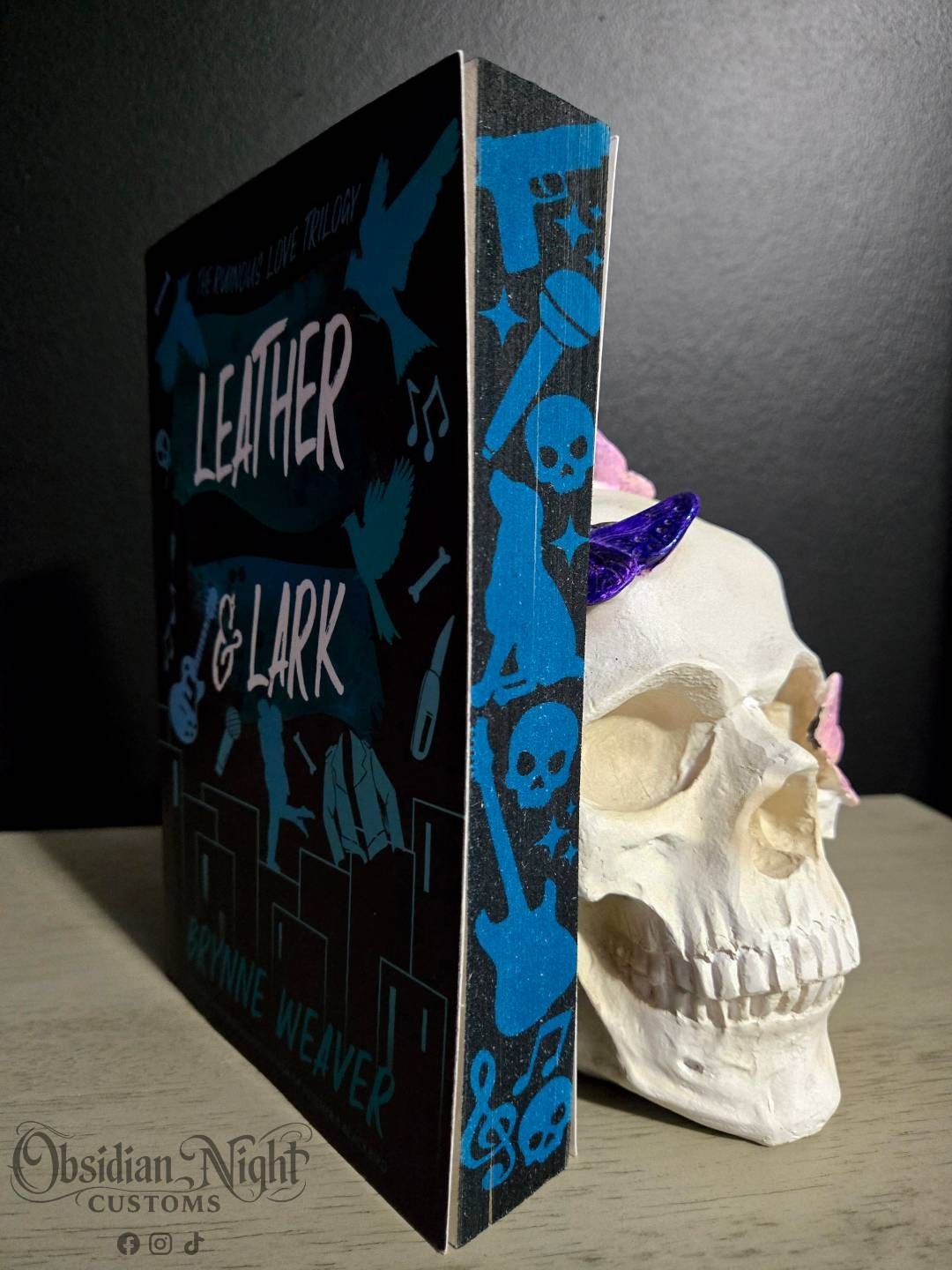 The Ruinous Love Trilogy by Brynne Weaver paperbacks with custom sprayed edges