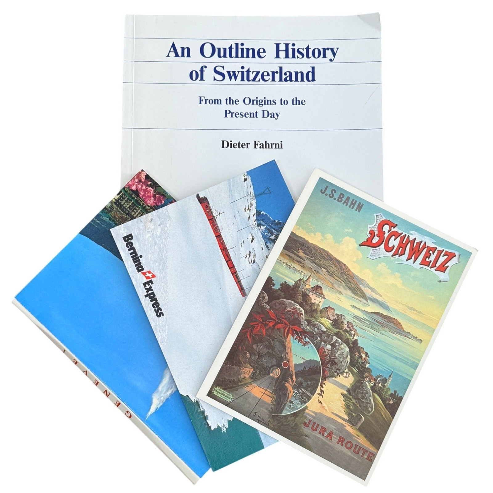 Switzerland Travel Booklet & Postcard Lot Bernina Express Geneva Swiss Souvenir