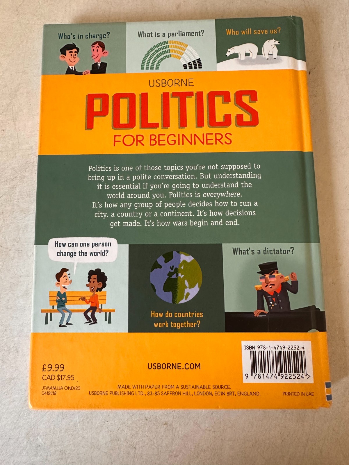 Politics for Beginners By Alex Frith, Rosie Hore Hardcover
