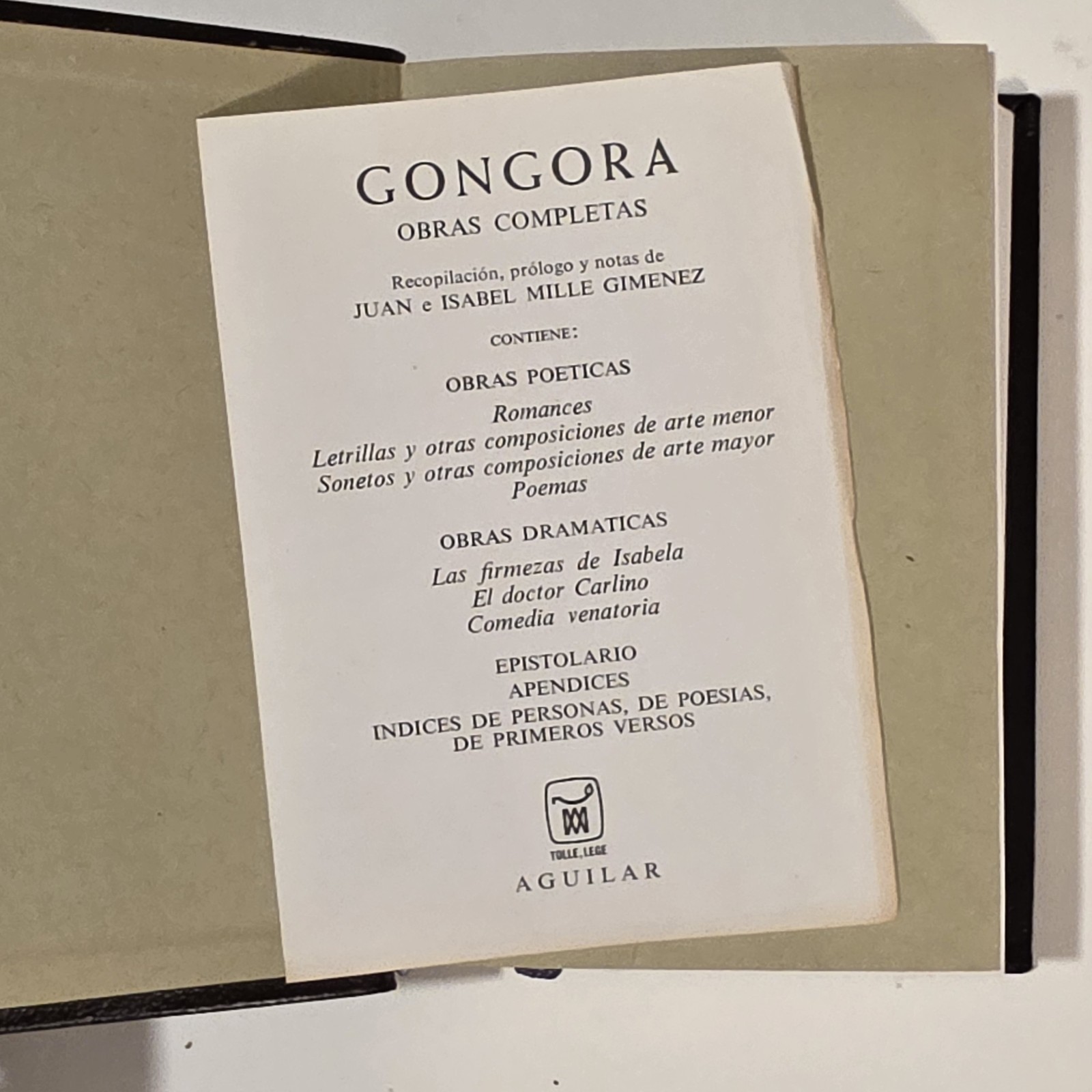 Lot 4 Vintage Aguilar Spanish Classics Mini Leatherette Books Góngora Thackeray