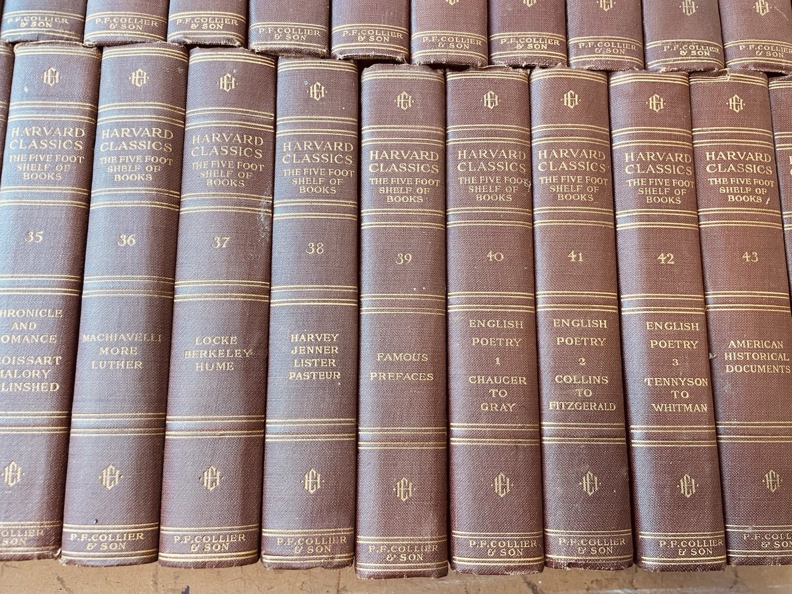 1909-1910 THE HARVARD CLASSICS – Five Foot Shelf of Books – Choose Your Volume