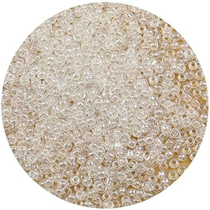 Crystal Pearl Color 4mm Seed Beads About 1200pcs/100Grams in Bag, 6/0 Glass Craf