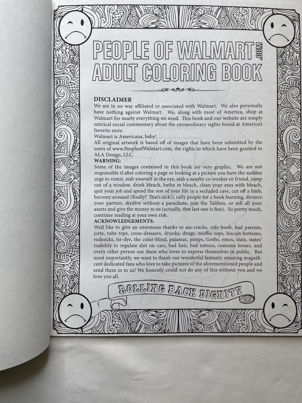 People of Walmart ADULTS ONLY Coloring Book: Rolling Back Dignity