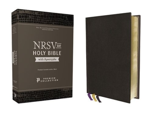 Nrsvue, Holy Bible with Apocrypha, Premium Goatskin Leather, Black, Premier: New